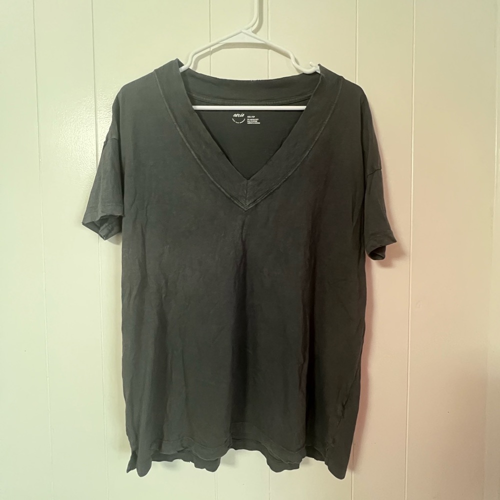 Aerie Grey Oversized Shirt